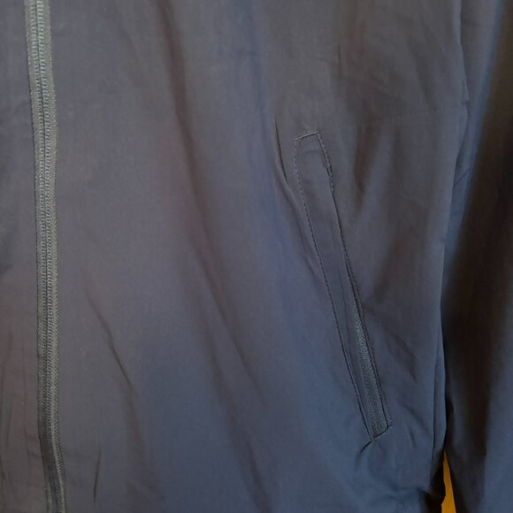 New RLX Ralph Lauren Golf Men's Wicking Full Zip Jacket M Navy $248 Stow Hood - Picture 9 of 14